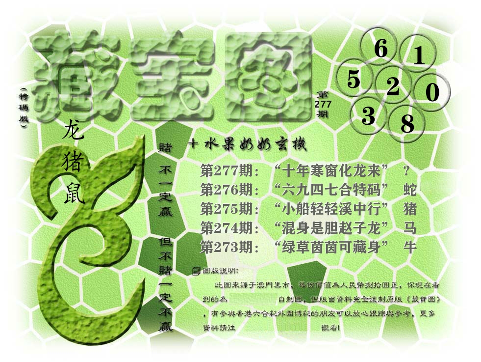 藏宝图奶奶玄机 第277期