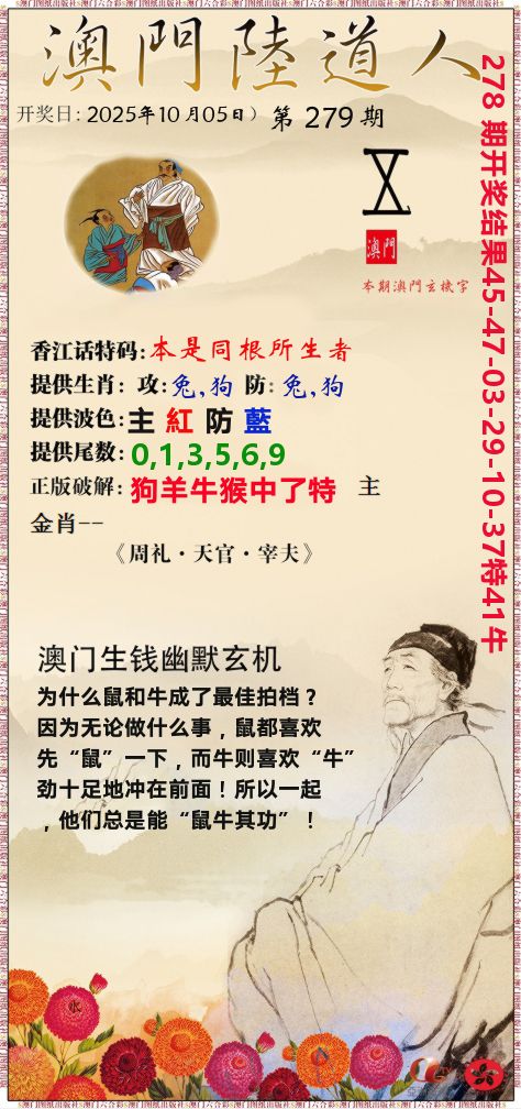澳门陆道人 第279期