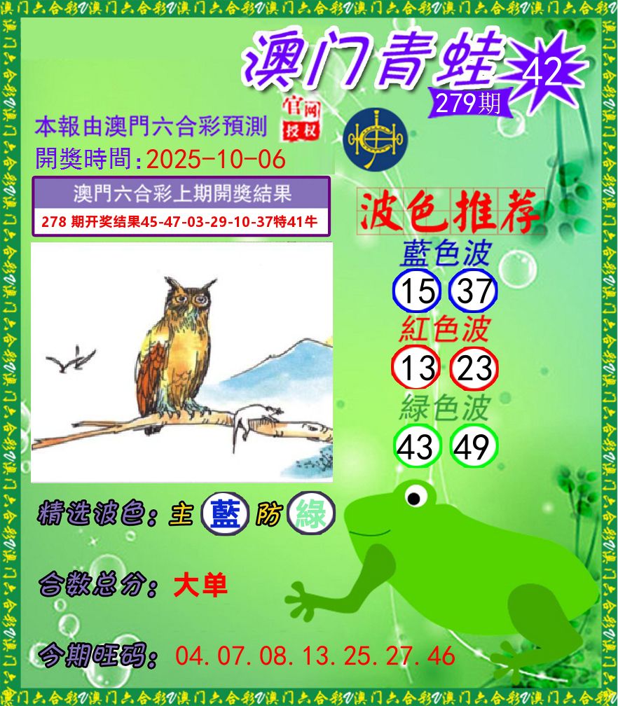 青蛙系列42 第279期