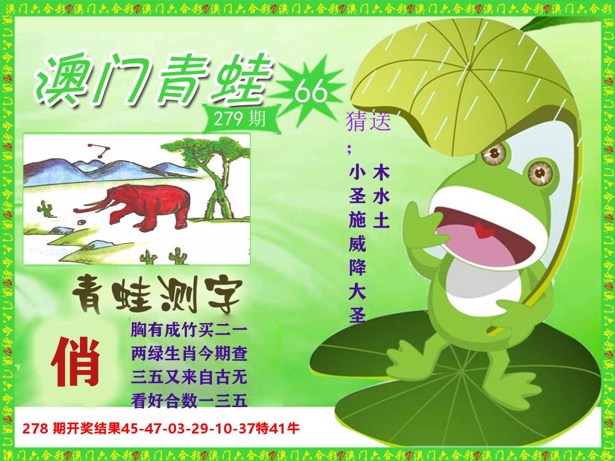青蛙系列66 第279期