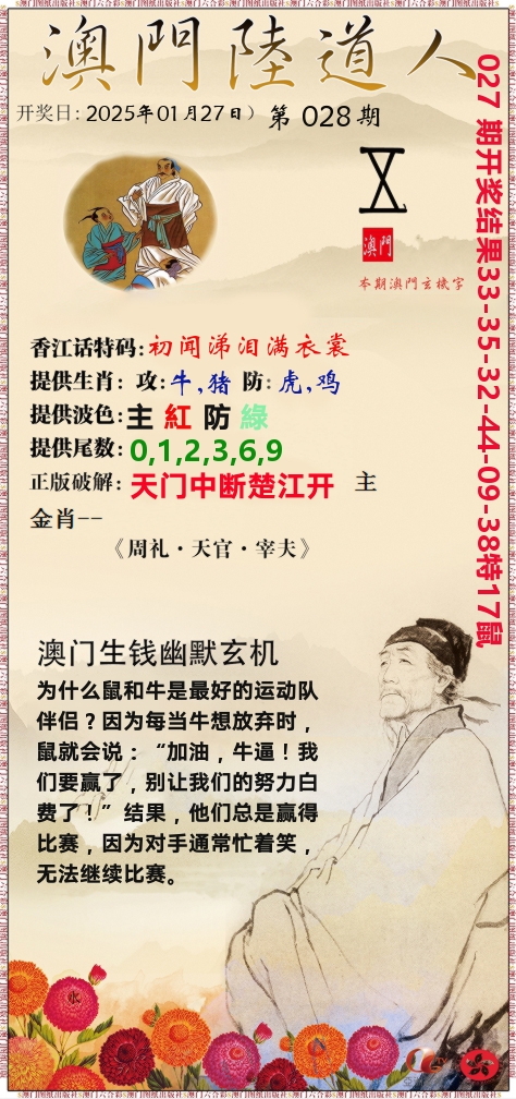 澳门陆道人 第28期