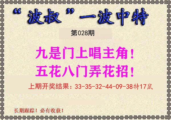 波叔中特 第28期