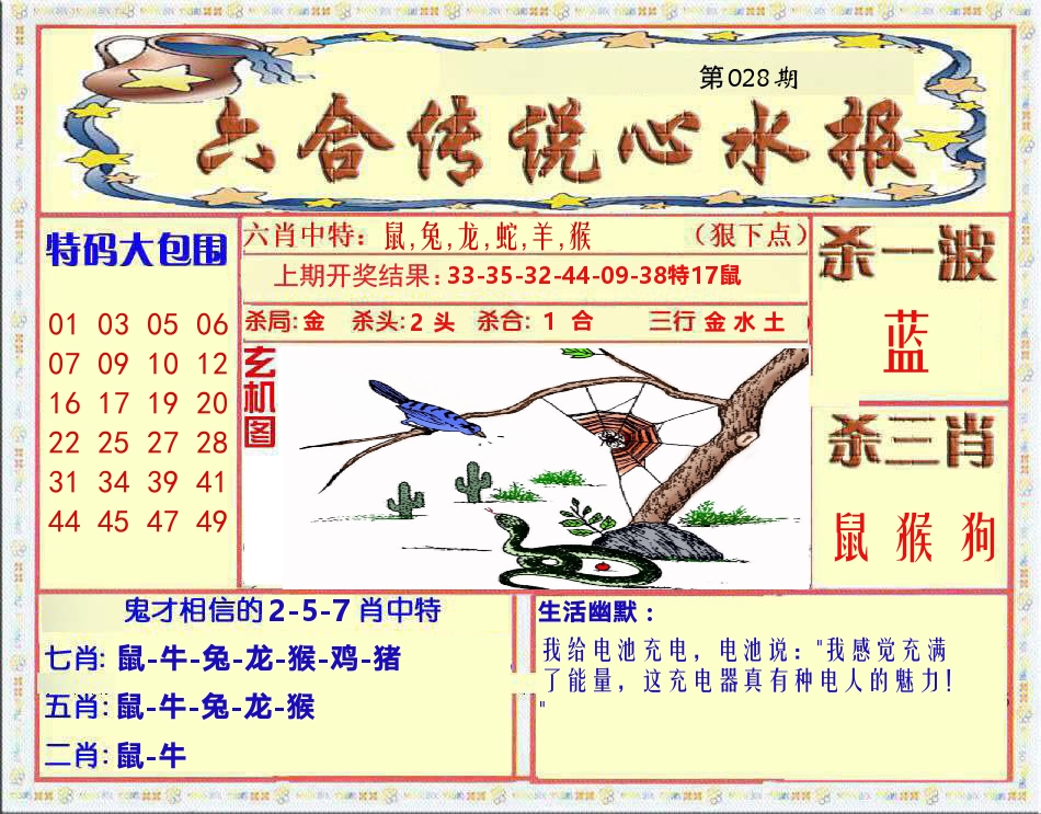 六合传说心水报 第28期