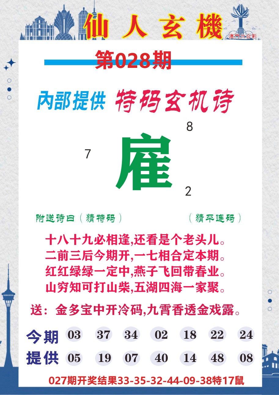 澳门钱多多D 第28期