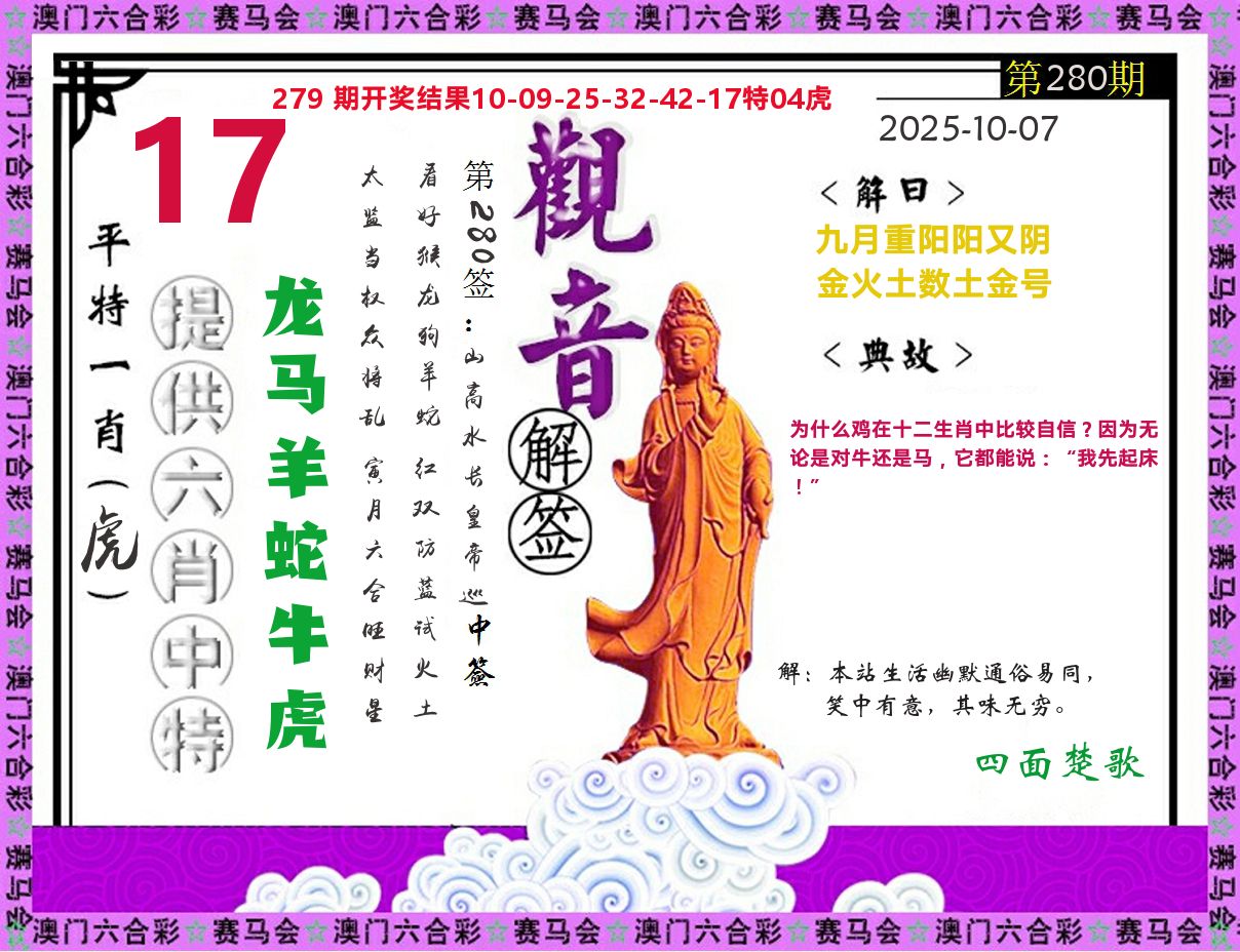 观音解签 第280期