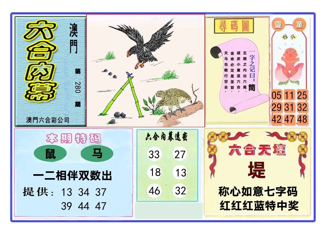 六合内幕 第280期