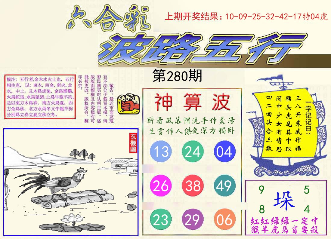 波路五行 第280期