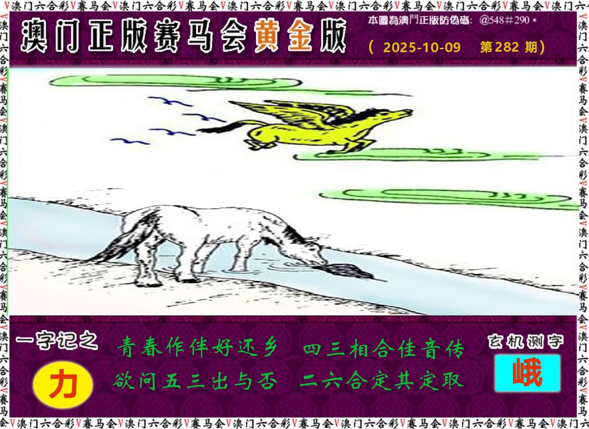 赛马会黄金版 第282期
