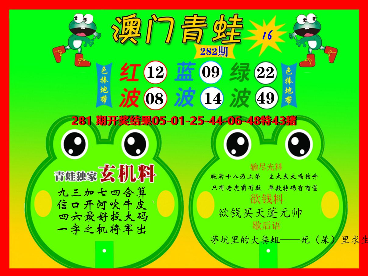 青蛙系列16 第282期