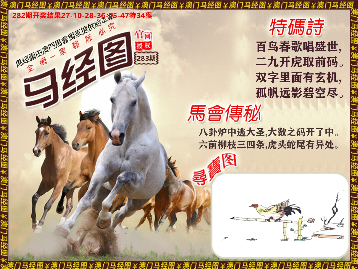 马经系列 第283期