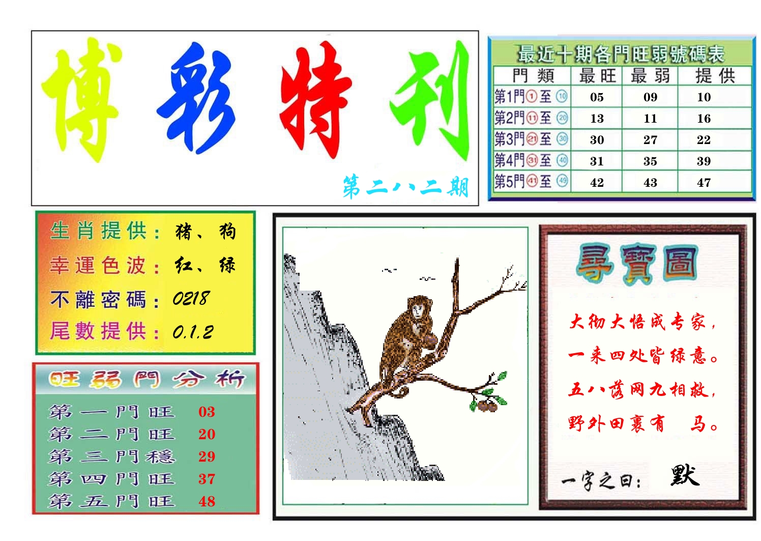博彩特刊 第283期