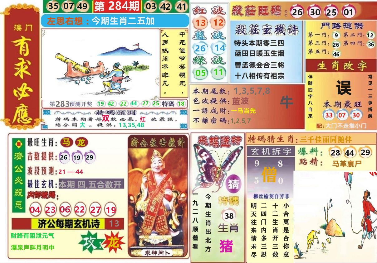 澳门有求必应 第284期