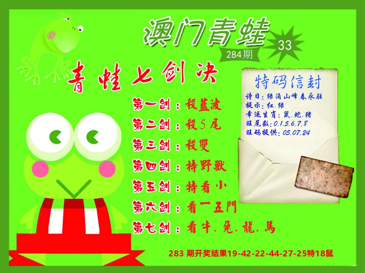 青蛙系列33 第284期