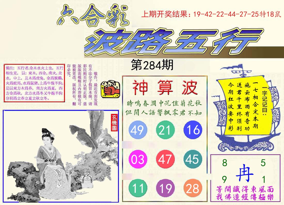 波路五行 第284期