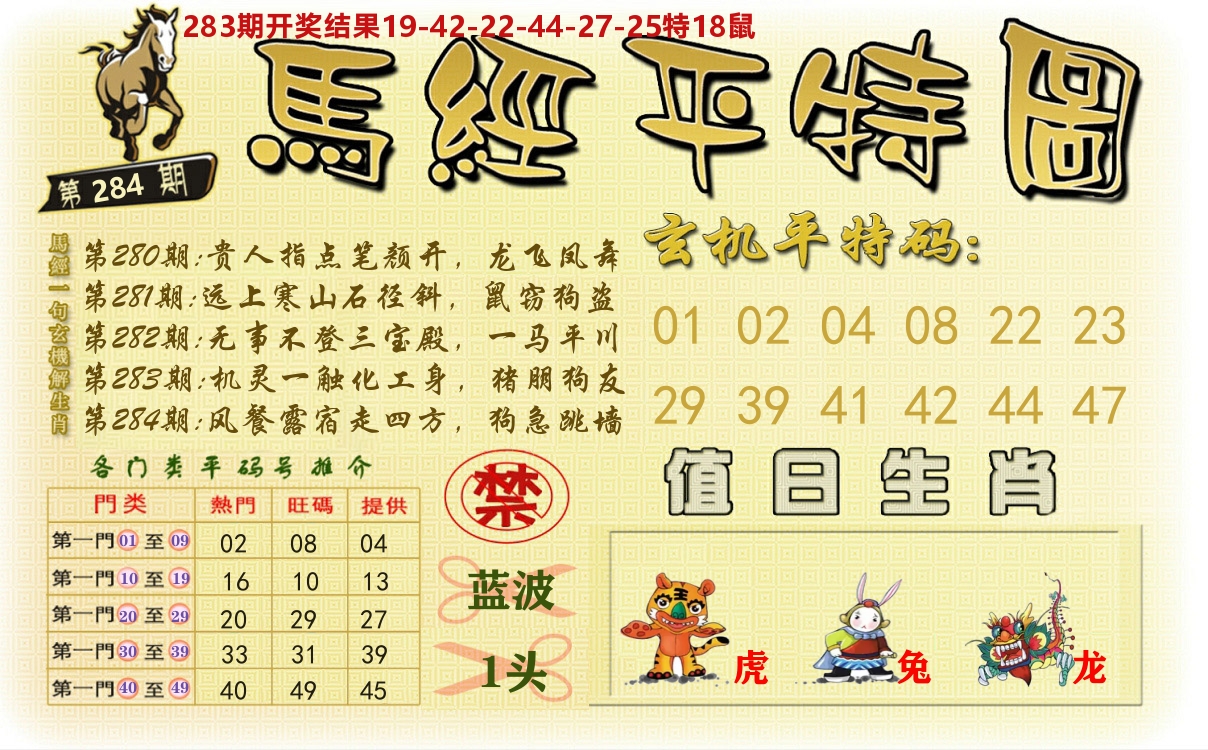 澳门平特图 第284期