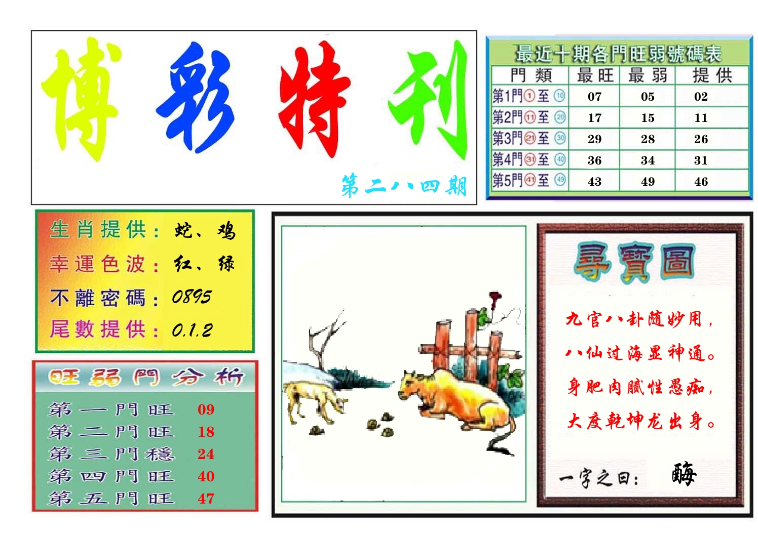 博彩特刊 第285期