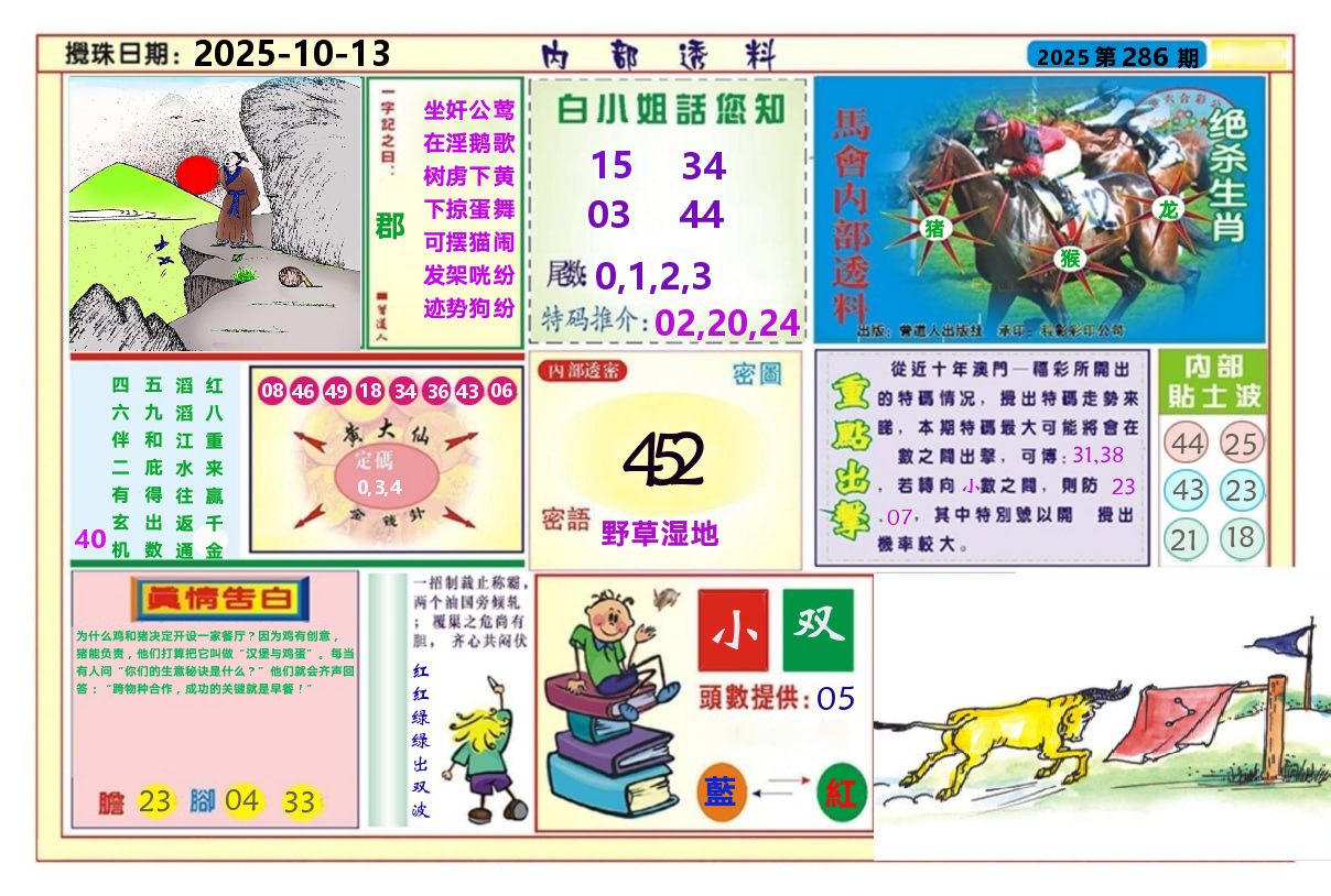 澳门内部透料A 第286期