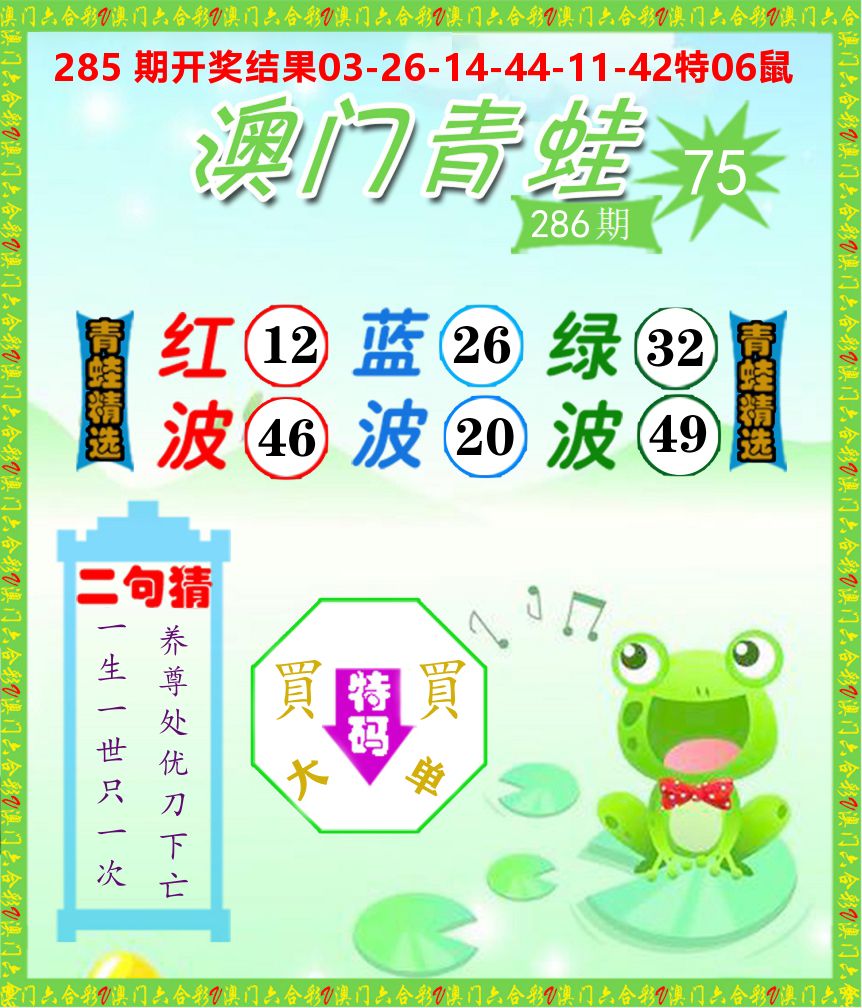 青蛙系列75 第286期