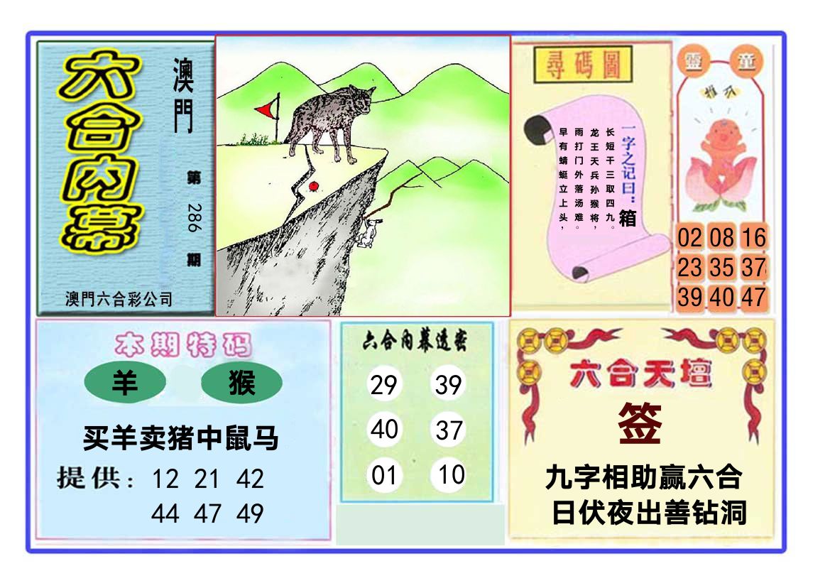 六合内幕 第286期