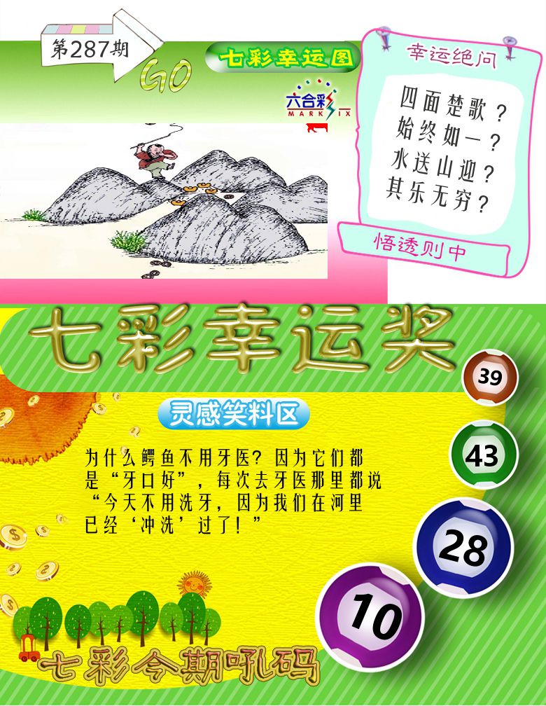 七彩幸运奖 第287期