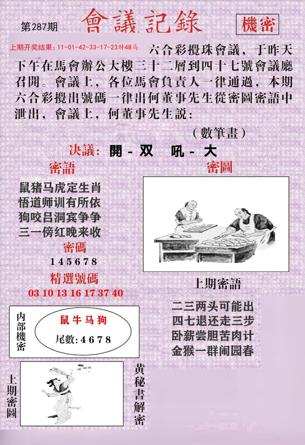 会议记录 第287期