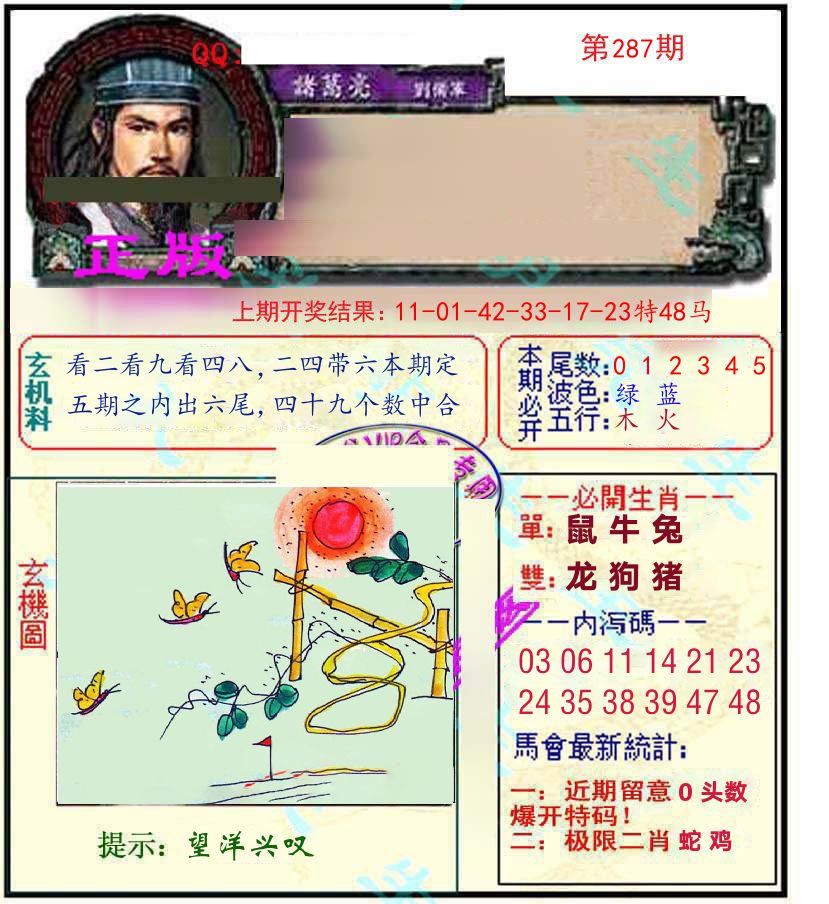 诸葛亮玄机 第287期