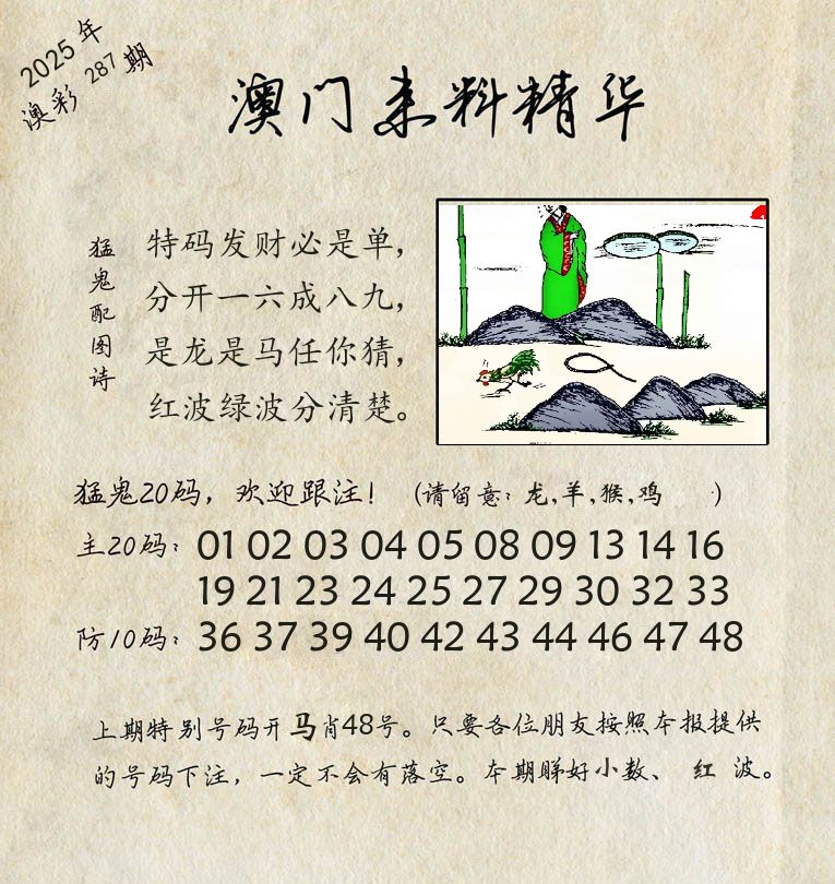 精华来料 第287期