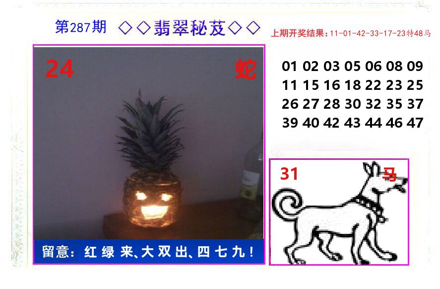 翡翠秘芨 第287期