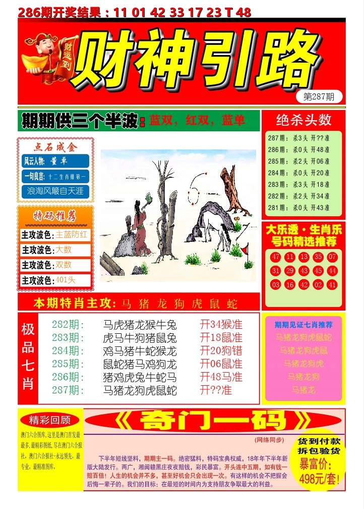 财神引路 第287期