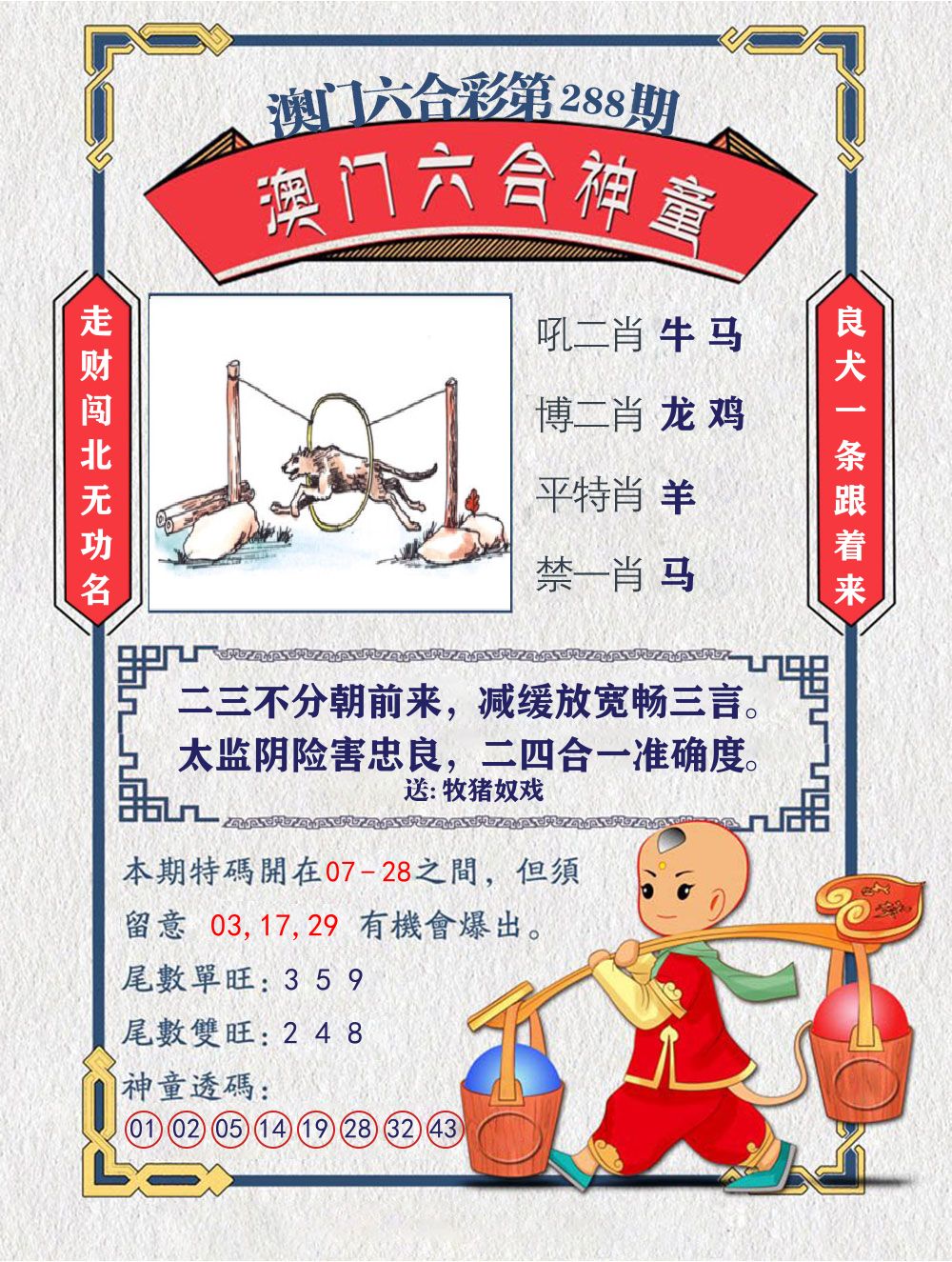 六合神童 第288期