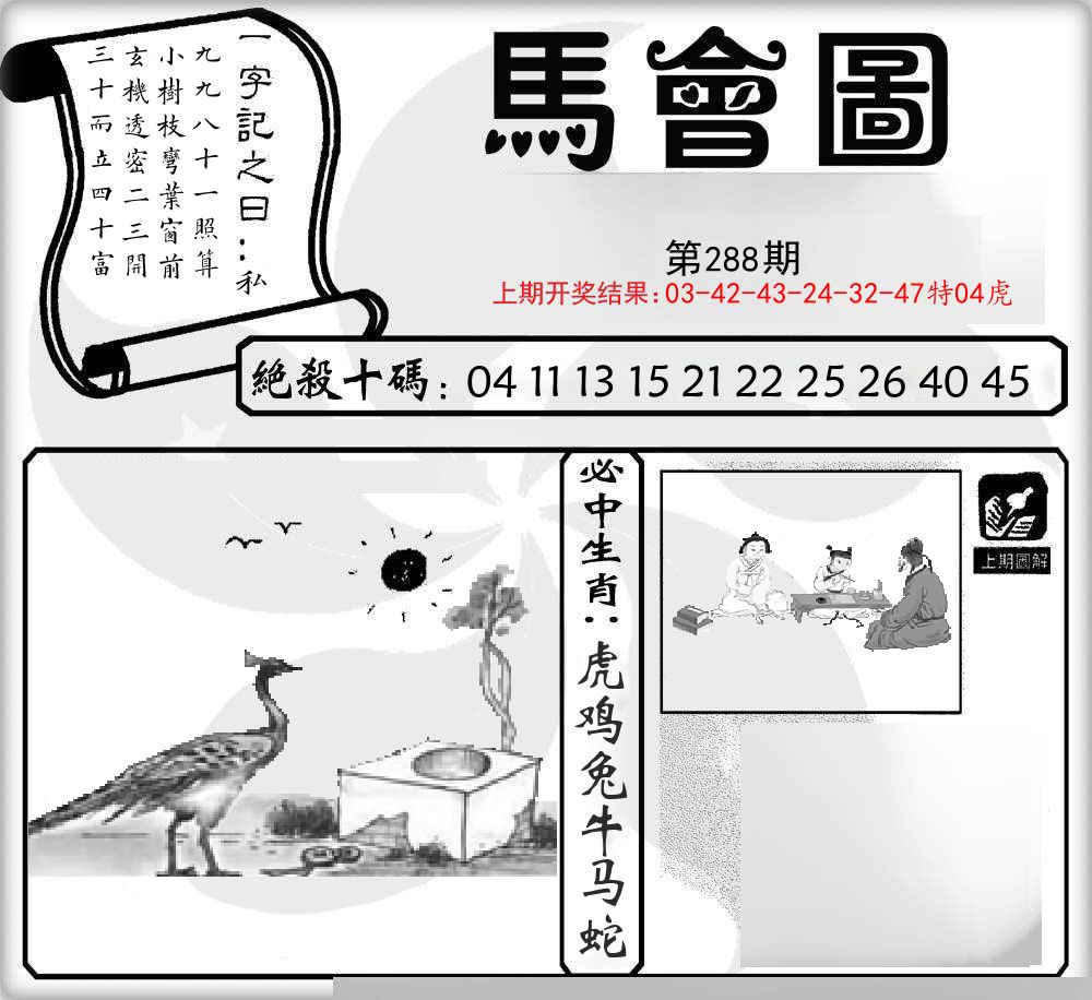 马会图 第288期