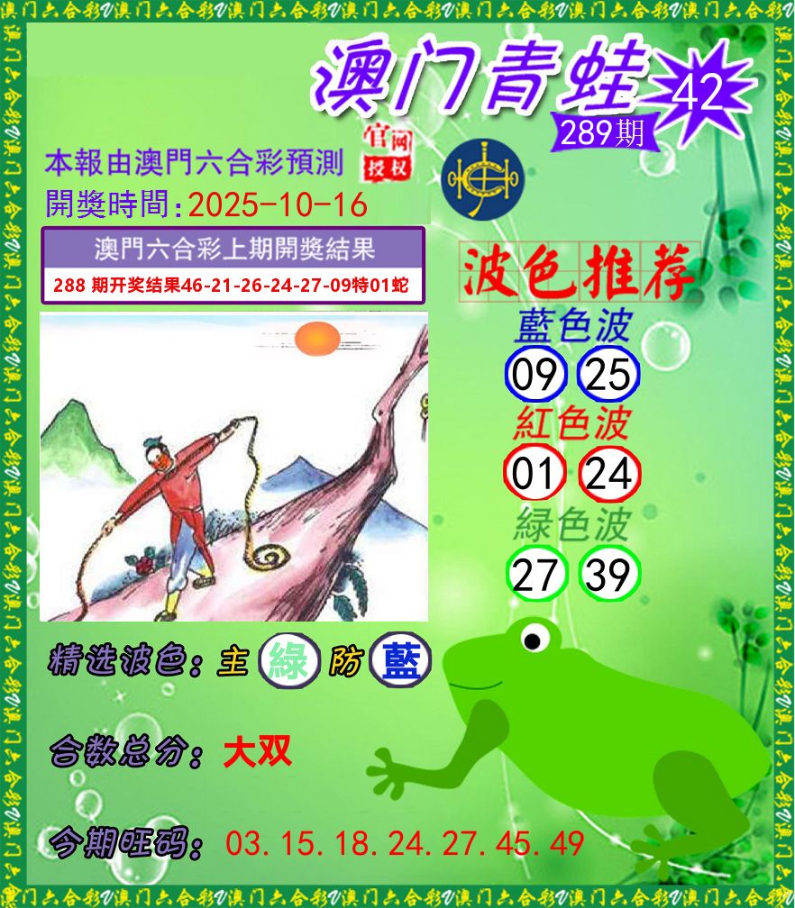 青蛙系列42 第289期