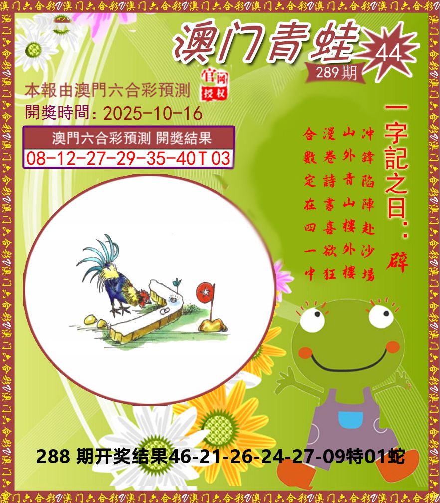 青蛙系列44 第289期