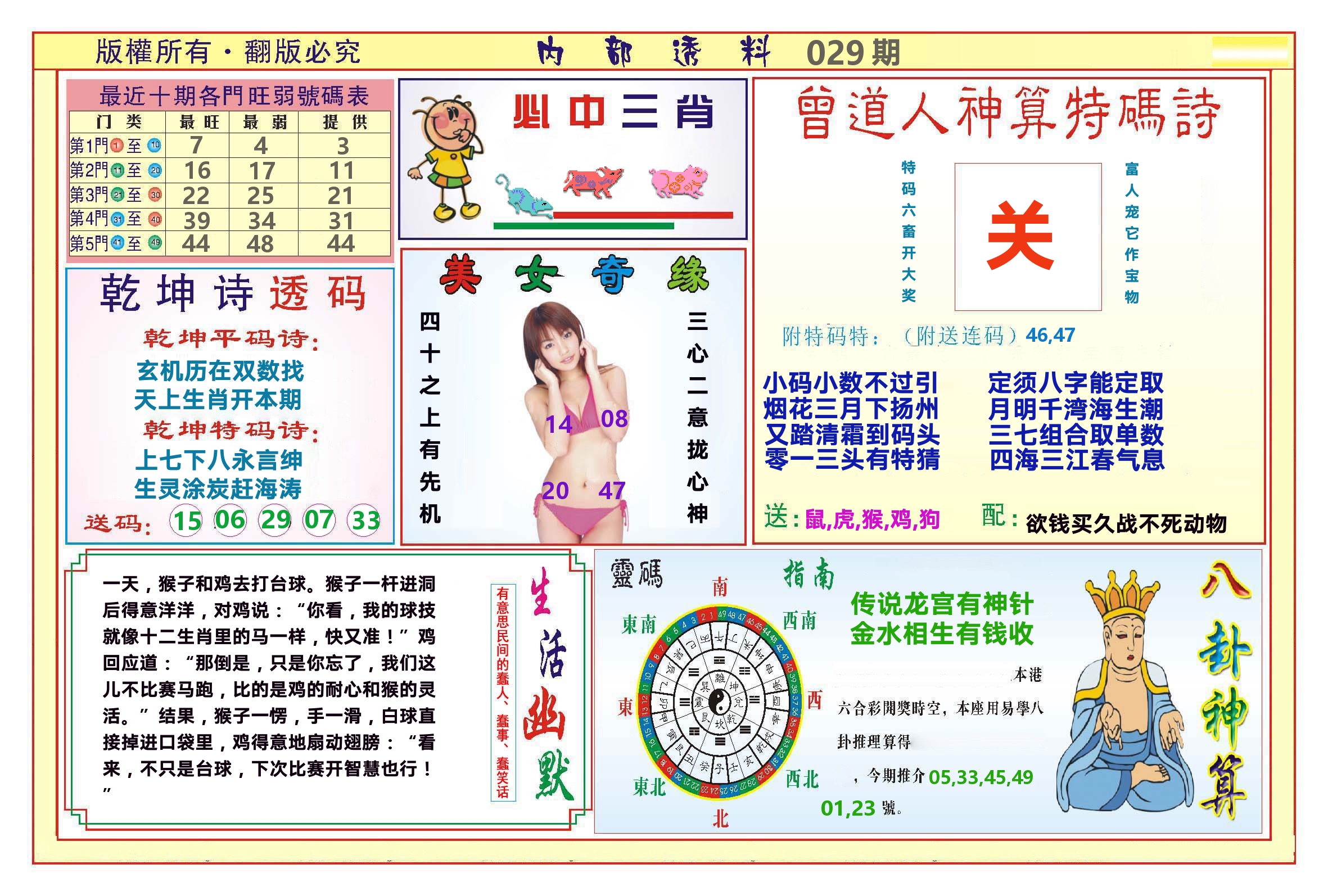 澳门内部透料B 第29期