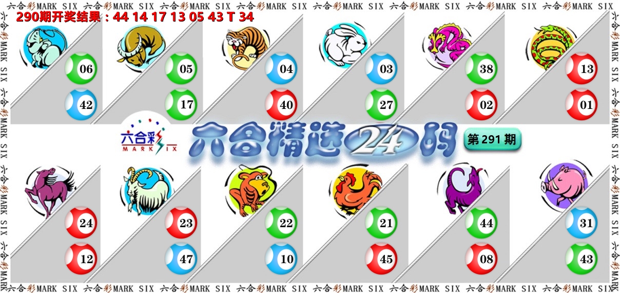 六合精选24码 第291期