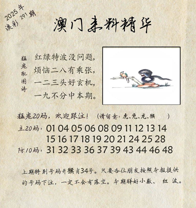 精华来料 第291期