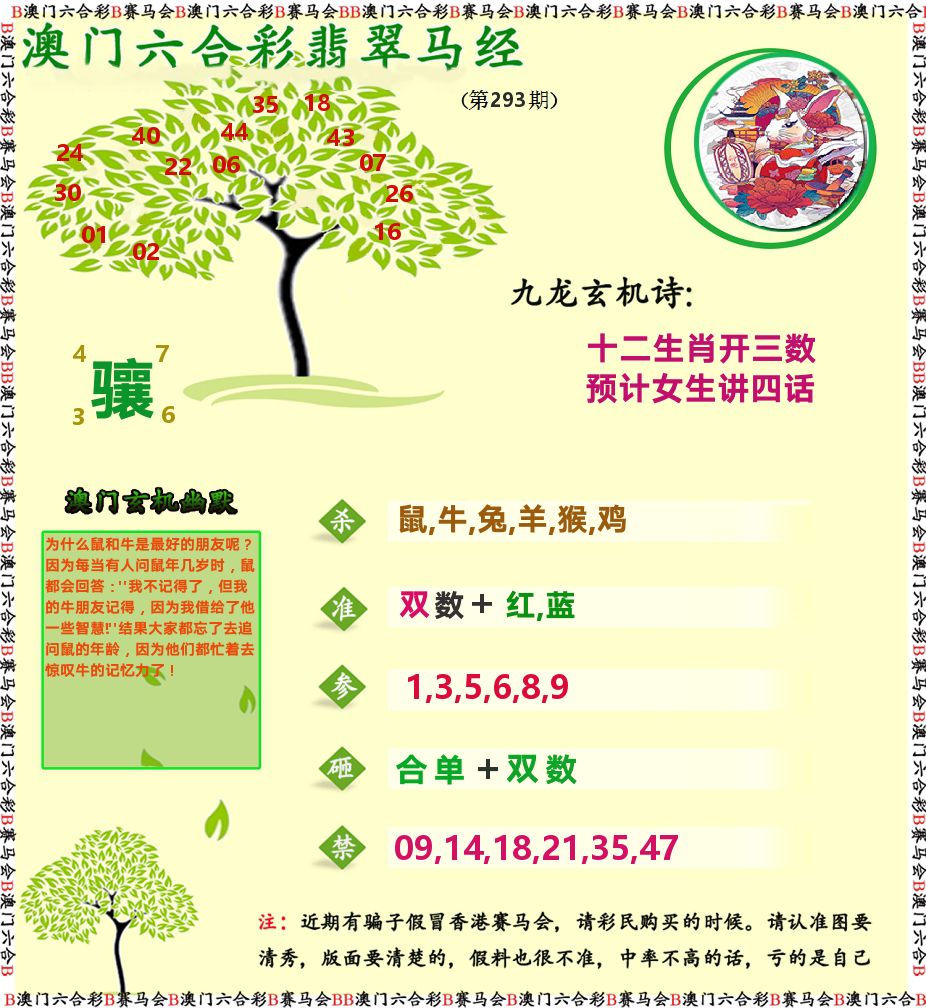 翡翠马经 第293期