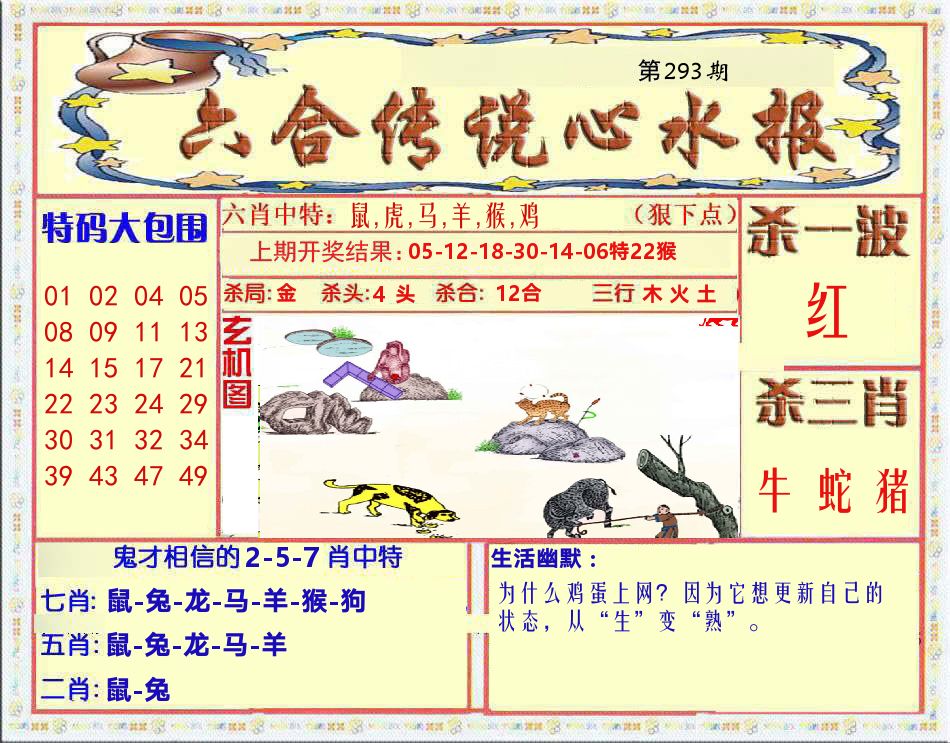 六合传说心水报 第293期