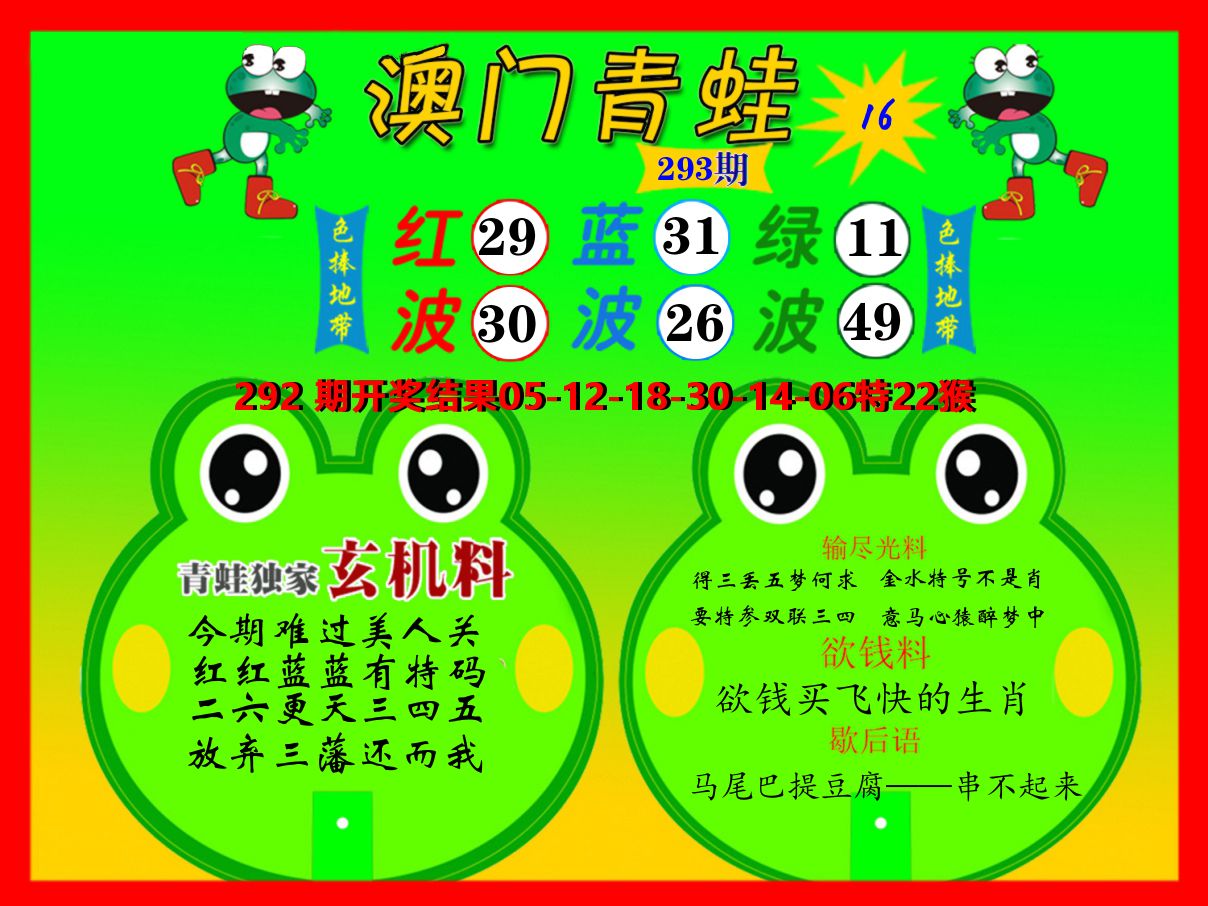 青蛙系列16 第293期