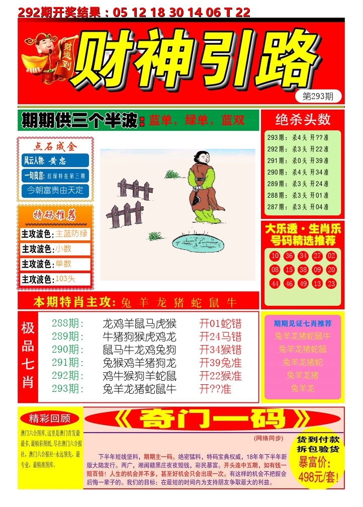 财神引路 第293期