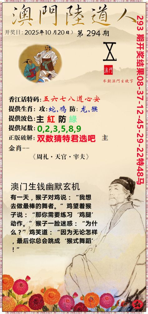 澳门陆道人 第294期