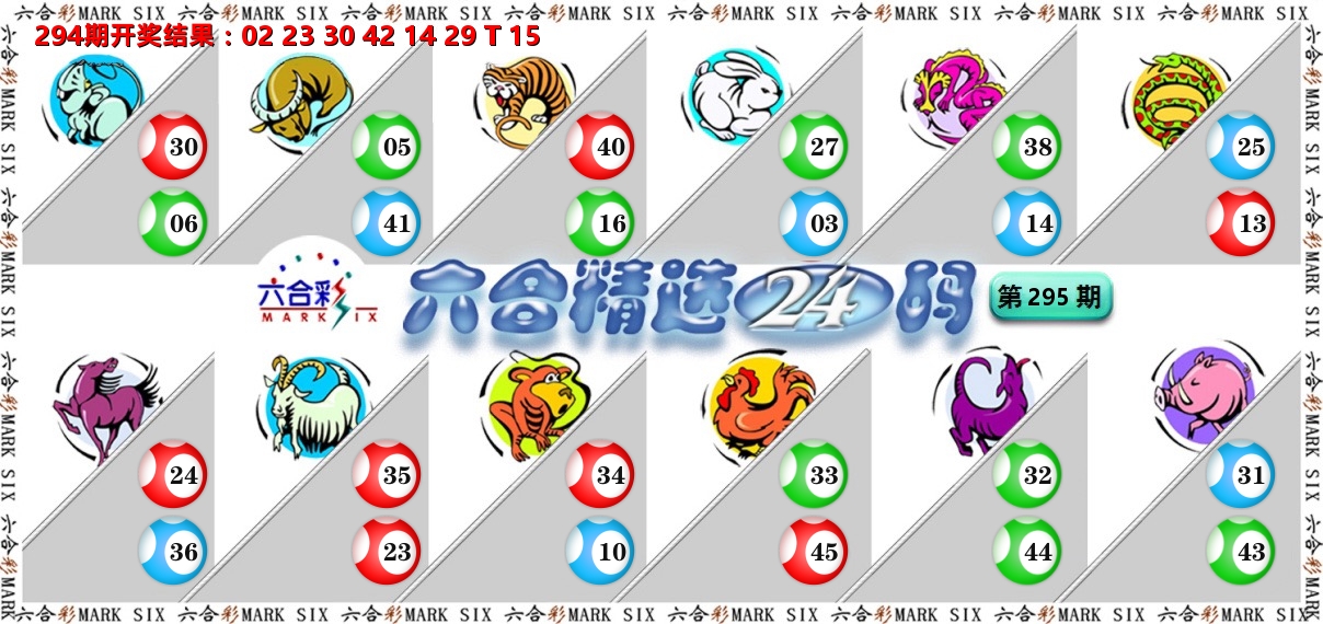 六合精选24码 第295期
