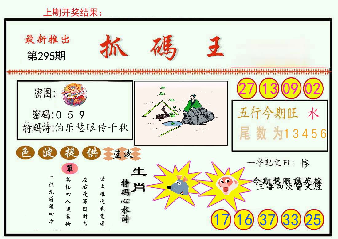 最新抓码王 第295期