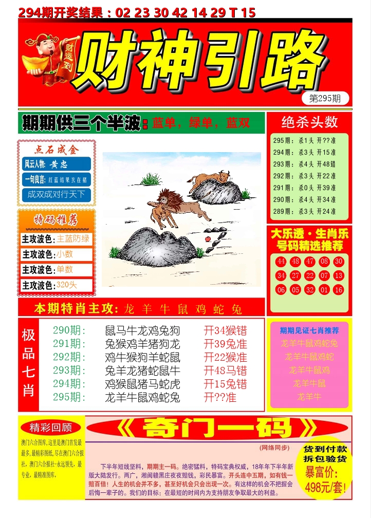 财神引路 第295期