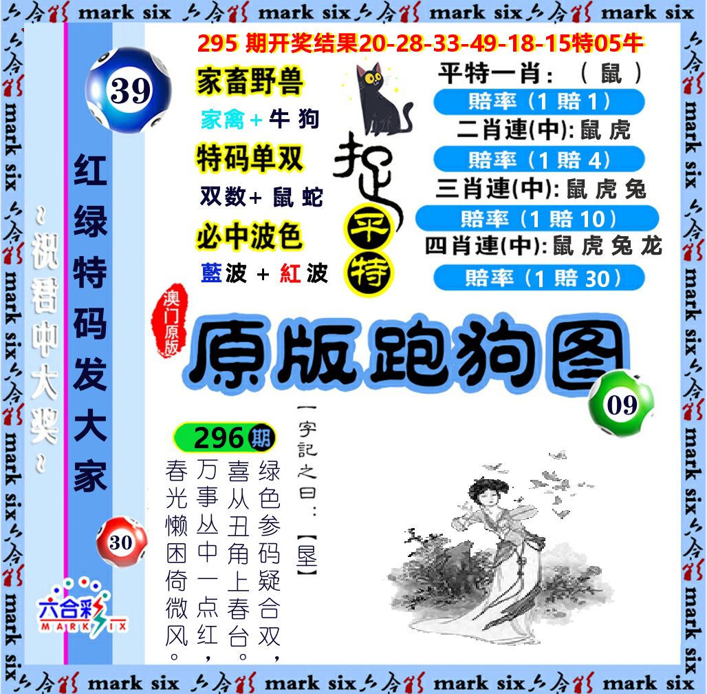 原版跑狗图 第296期