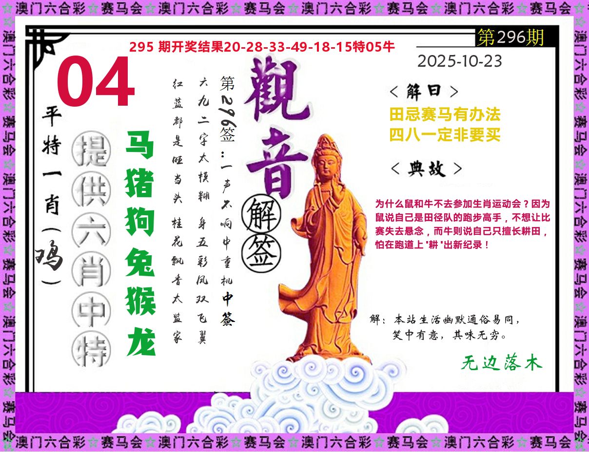 观音解签 第296期
