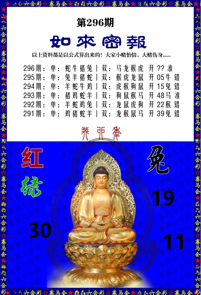 如来密报 第296期
