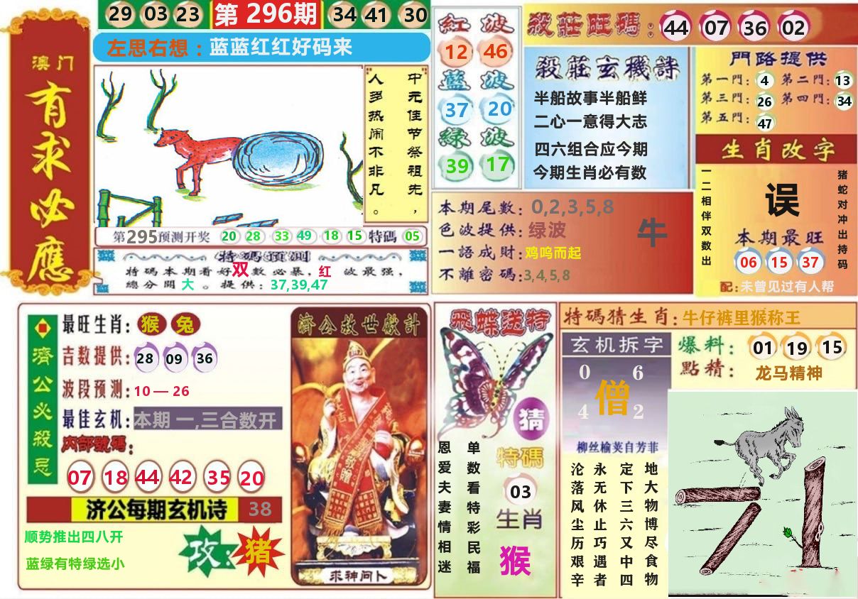 澳门有求必应 第296期