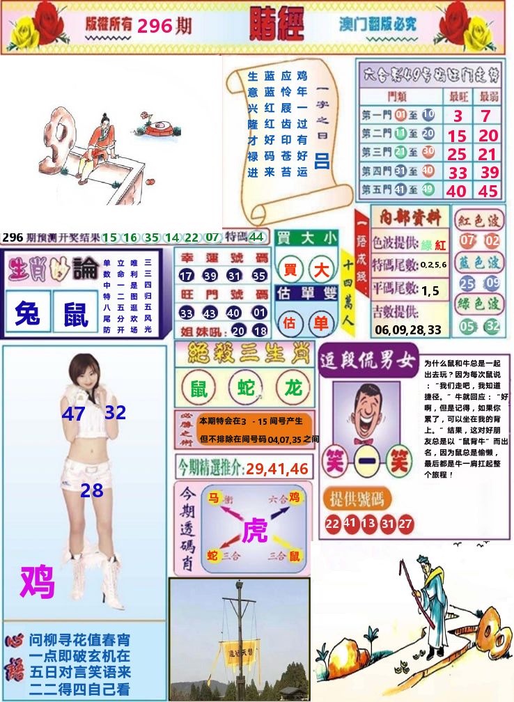 澳门赌经 第296期