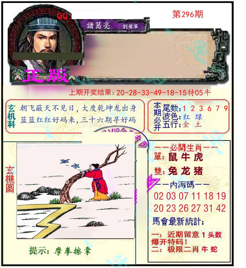 诸葛亮玄机 第296期